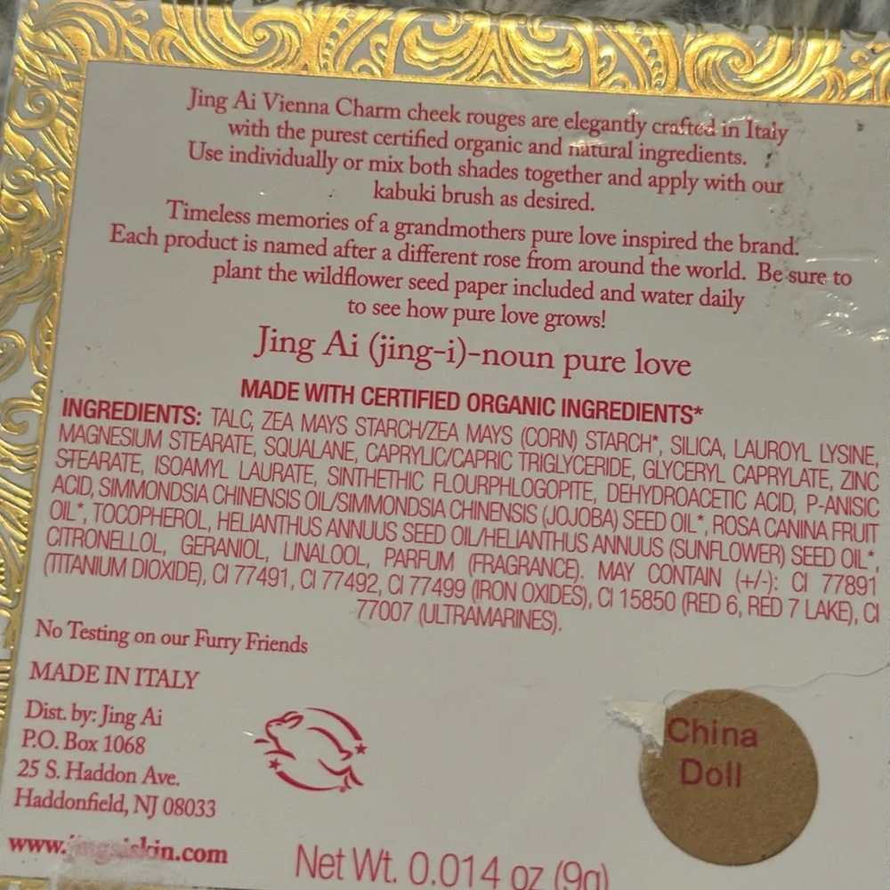 Jing Ai “china doll” vienna charm cheek rouge Organic